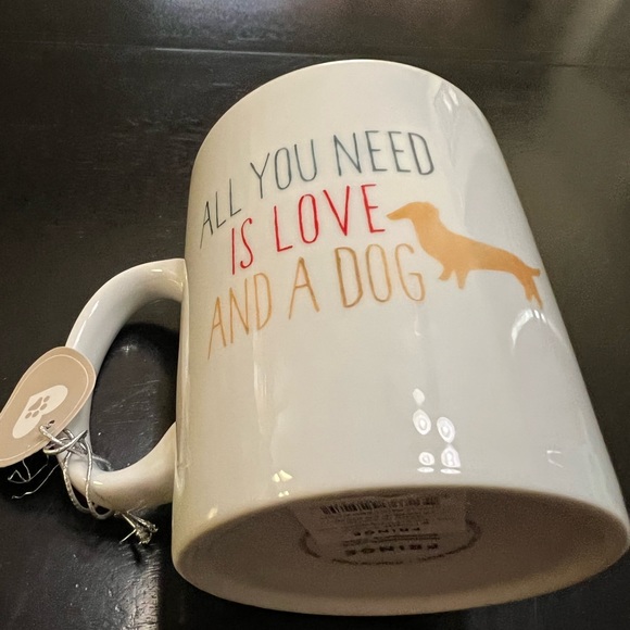 Fringe dachshund mug ALL YOU NEED IS ❤️ and A DOG NEW - Picture 2 of 7